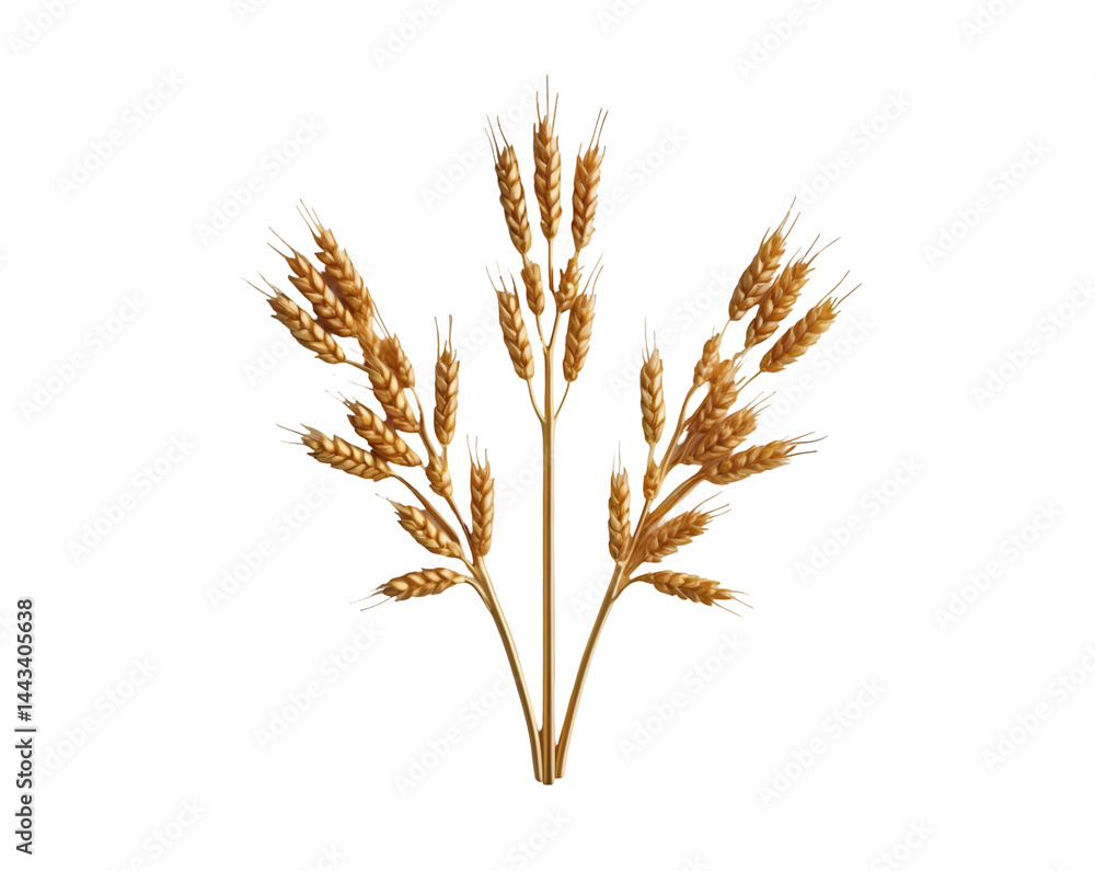 Poster elegant golden wheat stalk arrangement, a symbol of prosperity and abundance for graphic design proj