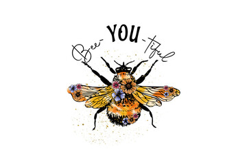 Bee you tiful PNG Sublimation T Shirt Design