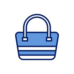 Vector Icon of Women's Handbag, Fashion Bag, Stylish Purse Illustration.