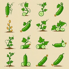 set of vegetables