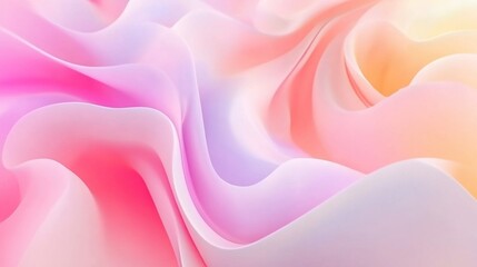Obraz premium Abstract, pastel-toned flowing curves create a soft, ethereal design.