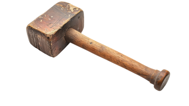Joiner's Mallet On white Background.