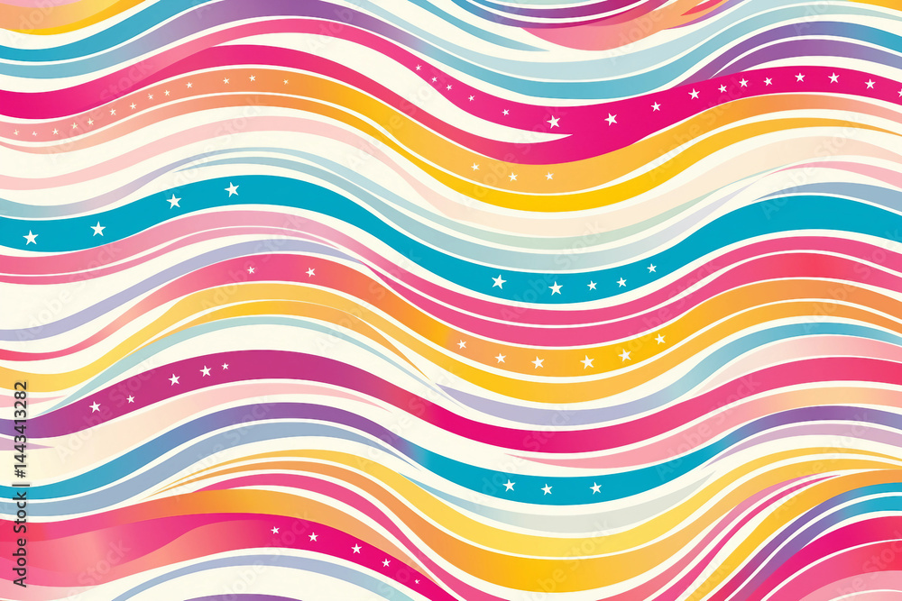 Poster retro generative ai artwork featuring colorful circular patterns and ornamental design