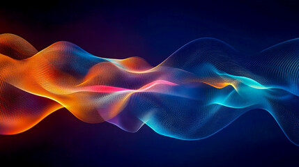 Fototapeta premium Abstract line wave poster background with vibrant lines in motion ideal for social media banner or flyer design