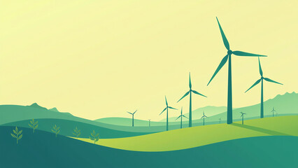 Fototapeta premium renewable energy concepts feature windmills electric power industry setting promoting sustainable future humans
