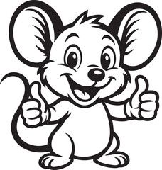 Cute Mouse SVG Clipart – Adorable Peeking Rodent Vector Design for Cricut and Sublimation
