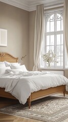 Luxurious bedroom with elegant details