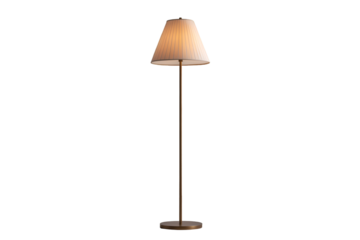 Elegant tall floor lamp featuring a cone shade design standing gracefully against a minimalist setting perfect for interior design visualization and architectural rendering projects