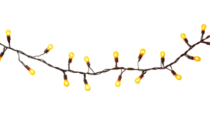 Warm yellow string lights for festive decorations