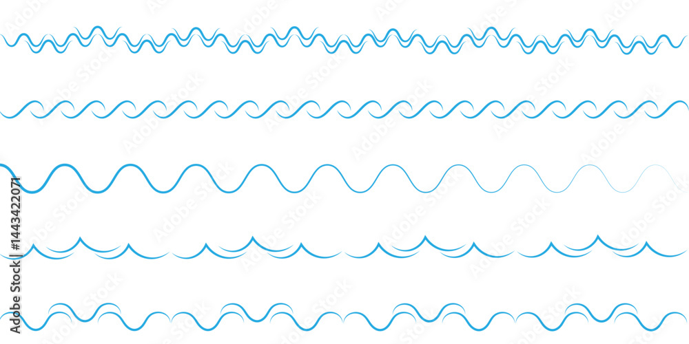 Aufkleber curved wave lines pattern on white background. wave striped lines pattern for backdrop and wallpaper