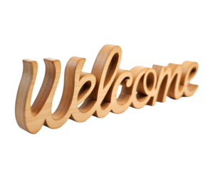 Elegant Wooden Welcome Sign, A Warm and Inviting Decorative Element, Perfect for Homes, Offices, or Shops, Adding a Touch of Sophistication and Hospitality