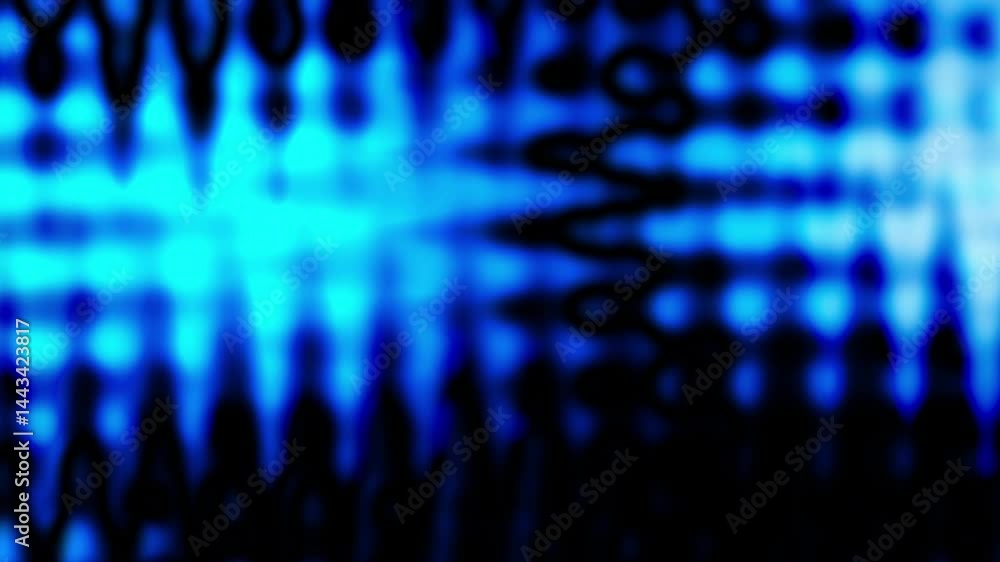Poster Abstract loop background. Blue fractal liquid light nebula abstract background