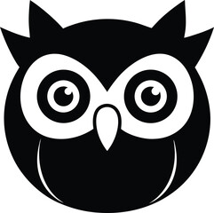 black and white owl