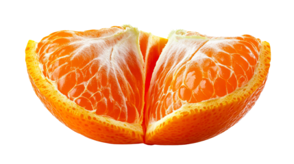 Vibrant fresh orange segment