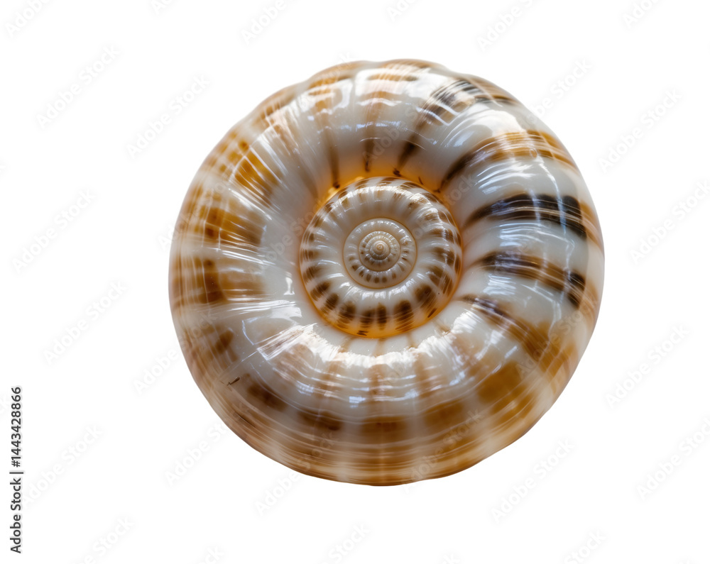 Aufkleber exquisite bubble snail shell showcase, a detailed study of soft spirals and natural patterns on an i