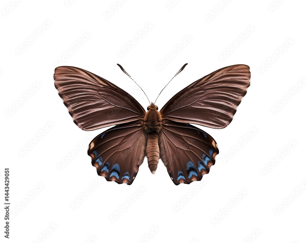 Aufkleber exquisite chocolate albatross butterfly showcasing intricate wing patterns and delicate details on a