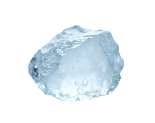 Exquisite Close-Up of a Glistening Ice Nugget, A Symphony of Light and Texture, Revealing the Delicate Beauty and Intricate Details of Frozen Water