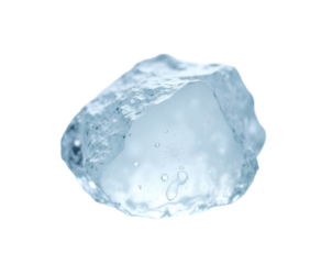 Exquisite Close-Up of a Glistening Ice Nugget, A Symphony of Light and Texture, Revealing the Delicate Beauty and Intricate Details of Frozen Water