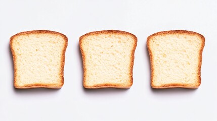 Baking fresh bread slices kitchen food photography clean environment top-down view culinary concept