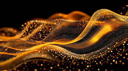 Golden fractal waves