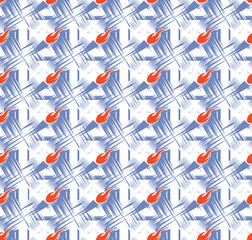 Minimalist ripple line abstract seamless pattern with geometric diagonal ornament.