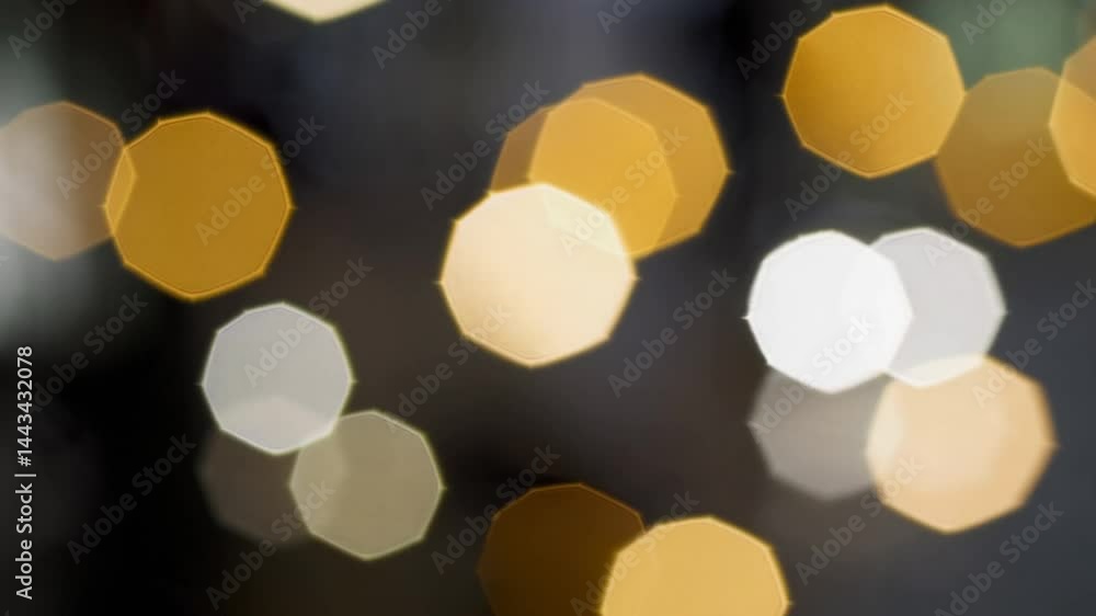 Poster blurred bokeh lights creating a festive atmosphere