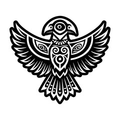 A solid style icon of bird symbol