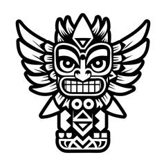 A filled style icon of totem pole symbol
