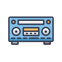 Obraz premium Stereo Amplifier Audio Equipment Icon – High-Quality Sound Amplification Symbol for Music and Audio Systems