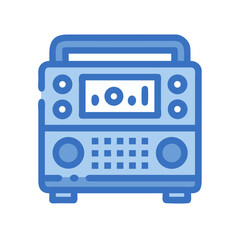 Fototapeta premium Stereo Amplifier Audio Equipment Icon – High-Quality Sound Amplification Symbol for Music and Audio Systems