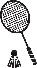 Badminton Racket And Shuttlecock Illustration Isolated On White Background Sport And Recreation Design
