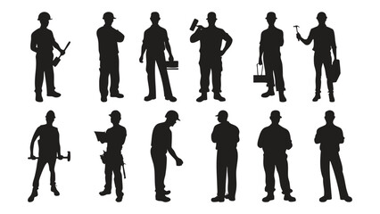 Team of Workers Silhouette Collection