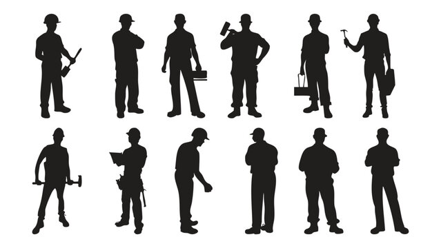 Team of Workers Silhouette Collection