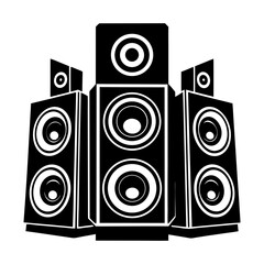 Speakers silhouette vector