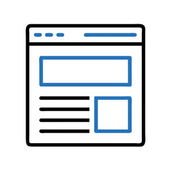 Website Sitemap Structure Icon &ndash; Web Navigation SEO Planning Line Symbol