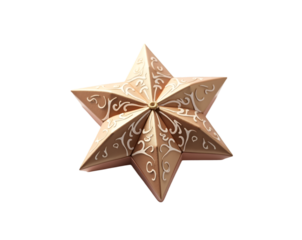 Golden Star Ornament with Intricate Designs, Shining Brightly, Ideal for Festive Holiday Decorations and Celebrations, Perfect for Adding a Touch of Elegance