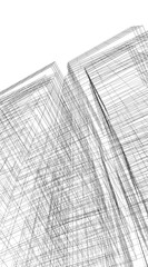 Architectural building 3d rendering