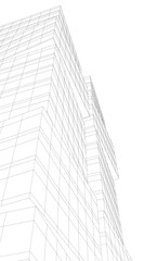 Fototapeta premium Architectural building 3d rendering
