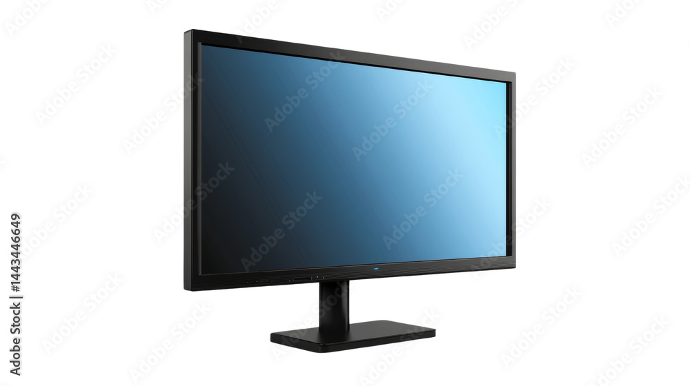 Poster Sleek Modern Monitor Display with a Brilliant Screen Glow Isolated for Design Projects