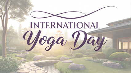 International Yoga Day celebration in a serene garden setting  