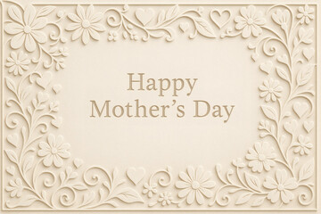 Happy mother's day floral frame card template vector design for greeting and celebration occasion design