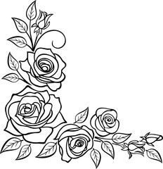 floral background with roses