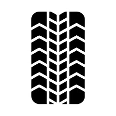Car Tire Tread Pattern Icon &ndash; Vehicle Wheel Grip Safety Line Symbol