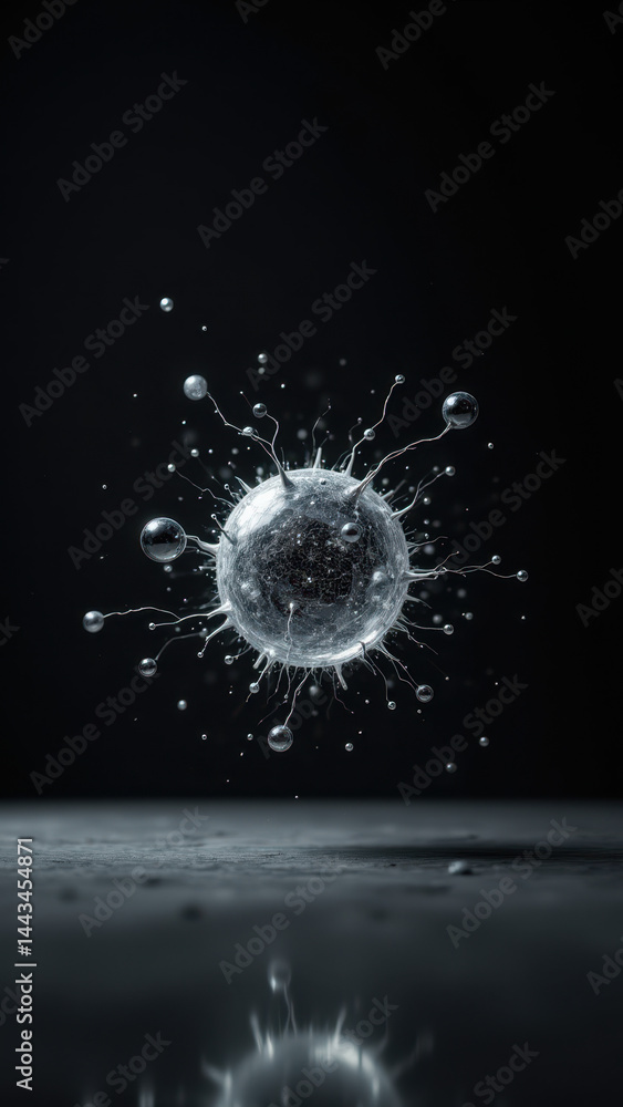 Poster a dynamic scene featuring an atomic explosion.