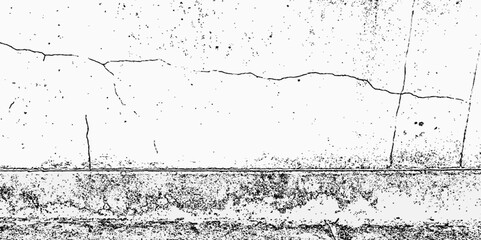 modern Texture grunge black or white of grunge cracks dust and scratches concrete distress old wall texture vector background.	