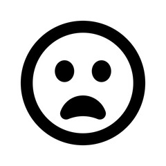 Sad emoji icon. Sadness symbol. Unhappy face.