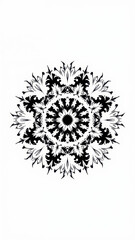 A complex atomic structure design with an intricate symmetrical pattern.