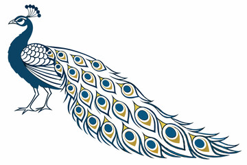 peacock isolated on white