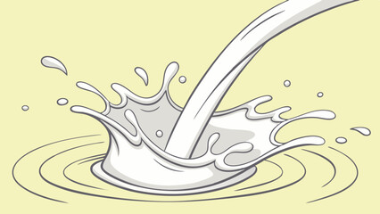 Milk splash isolated ovector