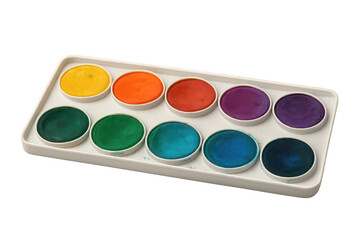 Watercolor Paints Palette: A vibrant array of watercolor paints in a palette, offering a spectrum of colors, ready to inspire creative expression and artistic endeavors.